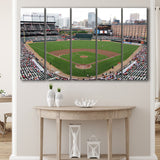 Baltimore Orioles Stadium Canvas Prints Oriole Park At Camden Yards,Multi Panels B,Sport Stadium Art Prints, Fan Gift