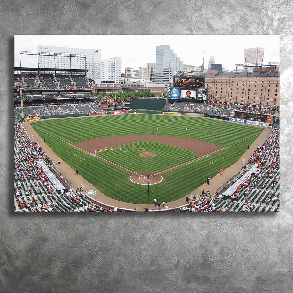 Oriole Park at Camden Yards Stadium Poster, Baltimore Orioles Baseball Wall  Art
