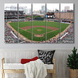 Baltimore Orioles Stadium Canvas Prints Oriole Park At Camden Yards,Multi Panels B,Sport Stadium Art Prints, Fan Gift