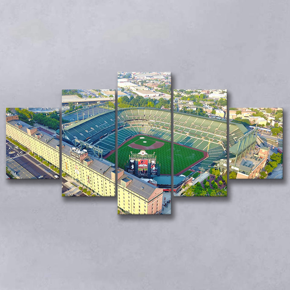 Baltimore Orioles Stadium Canvas Prints Oriole Park At Camden,Multi Panels,Sport Stadium Art Prints, Fan Gift