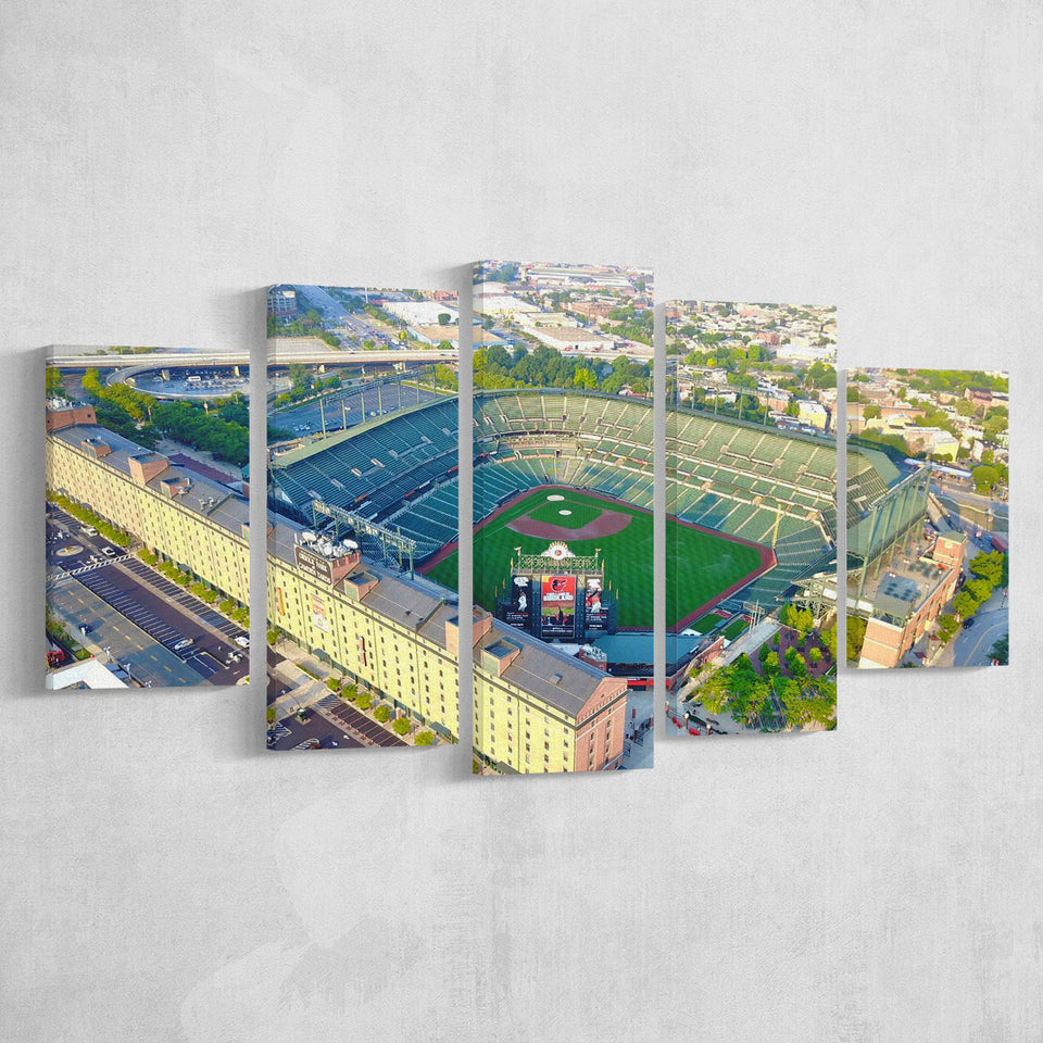 Baltimore Orioles Stadium Canvas Prints Oriole Park At Camden,Multi Panels,Sport Stadium Art Prints, Fan Gift