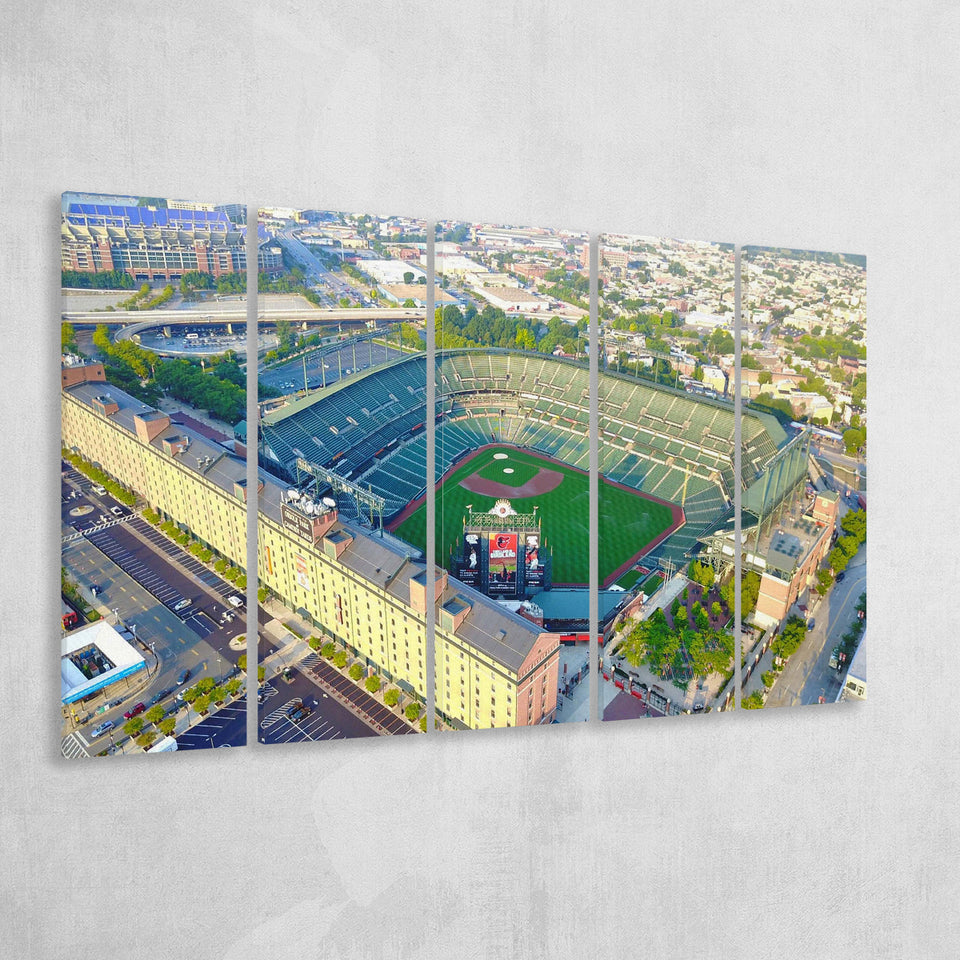 Baltimore Orioles Stadium Canvas Prints Oriole Park At Camden,Multi Panels B,Sport Stadium Art Prints, Fan Gift