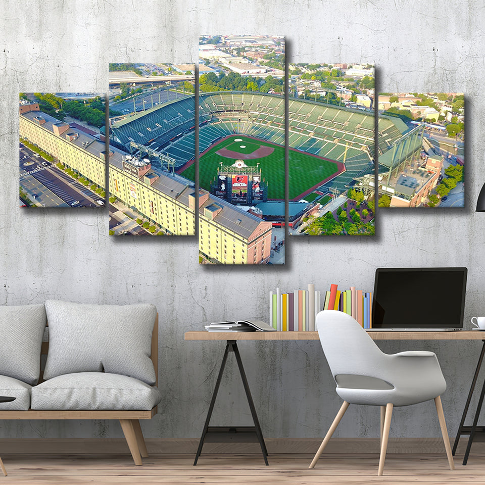 Baltimore Orioles Stadium Canvas Prints Oriole Park At Camden,Multi Panels,Sport Stadium Art Prints, Fan Gift