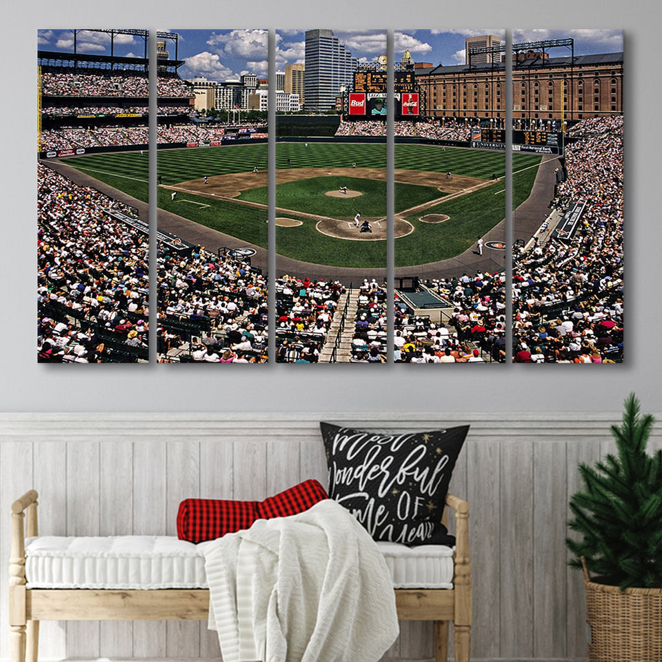 Baltimore Orioles Wall Art Oriole Park At Camden,Multi Panels B,Sport Stadium Art Prints, Fan Gift