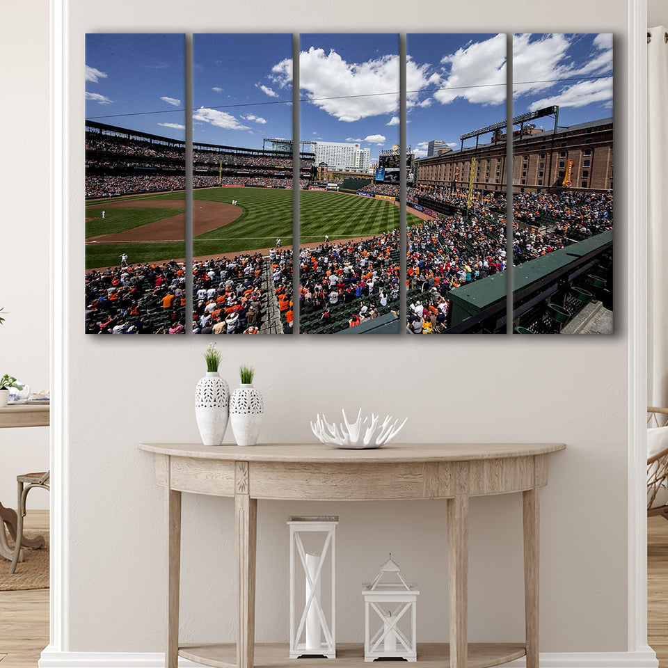 Baltimore Orioles Wall Art Oriole Park Stadium Canvas Prints Baseball,Multi Panels B,Sport Stadium Art Prints, Fan Gift