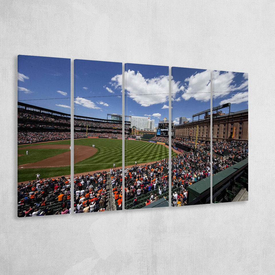 Baltimore Orioles Wall Art Oriole Park Stadium Canvas Prints Baseball,Multi Panels B,Sport Stadium Art Prints, Fan Gift