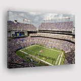 Baltimore Ravens Stadium Canvas Prints MT Bank Stadium Wall Art,Sport Stadium Art Prints, Fan Gift, Wall Decor