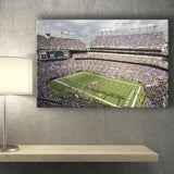 Baltimore Ravens Stadium Canvas Prints MT Bank Stadium Wall Art,Sport Stadium Art Prints, Fan Gift, Wall Decor