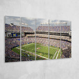Baltimore Ravens Stadium Canvas Prints MT Bank Stadium Wall Art,Multi Panels B,Sport Stadium Art Prints, Fan Gift