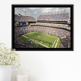 Baltimore Ravens Stadium Framed Canvas Prints MT Bank Stadium Wall Art,Sport Stadium Art Prints, Fan Gift