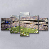 Baltimore Ravens Stadium Canvas Prints MT Bank Stadium Wall Art,Multi Panels,Sport Stadium Art Prints, Fan Gift
