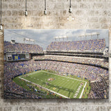Baltimore Ravens Stadium Canvas Prints MT Bank Stadium Wall Art,Sport Stadium Art Prints, Fan Gift, Wall Decor
