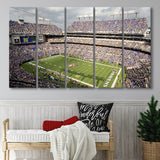 Baltimore Ravens Stadium Canvas Prints MT Bank Stadium Wall Art,Multi Panels B,Sport Stadium Art Prints, Fan Gift