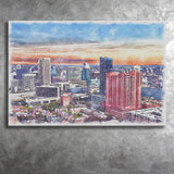Baltimore Watercolor Baltimore Maryland, Sport Art Prints Fan Gift, Canvas Prints Wall Art Decor