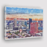 Baltimore Watercolor Baltimore Maryland, Sport Art Prints Fan Gift, Canvas Prints Wall Art Decor