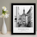 Bamberg Germany Black And White Art Framed Art Prints Wall Art Decor, Framed Picture