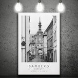 Bamberg Germany Black And White Art Canvas Prints Wall Art Home Decor