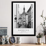 Bamberg Germany Black And White Art Framed Art Prints Wall Art Decor, Framed Picture