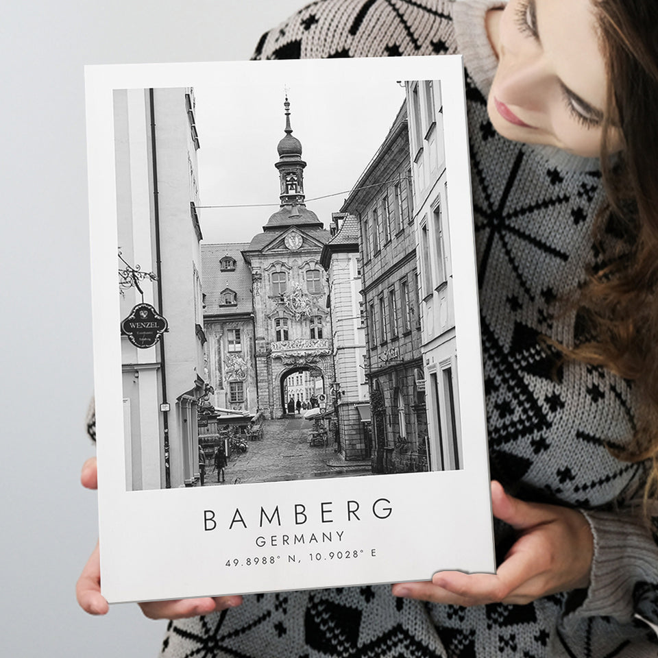 Bamberg Germany Black And White Art Canvas Prints Wall Art Home Decor