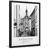 Bamberg Germany Black And White Art Framed Art Prints Wall Art Decor, Framed Picture