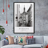 Bamberg Germany Black And White Art Framed Art Prints Wall Art Decor, Framed Picture