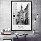 Bamberg Germany Black And White Art Framed Art Prints Wall Art Decor, Framed Picture