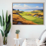 Bandon Dunes Golf Courses At Bandon Ore. U.S.A Painting Art, Framed Canvas Prints Wall Art Decor, Floating Frame