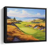 Bandon Dunes Golf Courses At Bandon Ore. U.S.A Painting Art, Framed Canvas Prints Wall Art Decor, Floating Frame