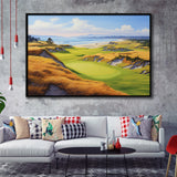 Bandon Dunes Golf Courses At Bandon Ore. U.S.A Painting Art, Framed Canvas Prints Wall Art Decor, Floating Frame