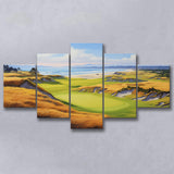 Bandon Dunes Golf Courses At Bandon Ore. U.S.A Painting Art Mixed 5 Panel Large Canvas Prints Wall Art Decor