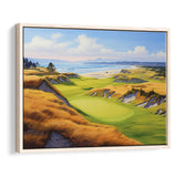 Bandon Dunes Golf Courses At Bandon Ore. U.S.A Painting Art, Framed Canvas Prints Wall Art Decor, Floating Frame