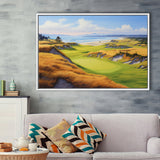 Bandon Dunes Golf Courses At Bandon Ore. U.S.A Painting Art, Framed Canvas Prints Wall Art Decor, Floating Frame