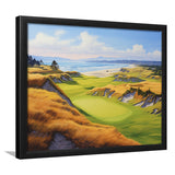 Bandon Dunes Golf Courses At Bandon Ore. U.S.A Painting Art Framed Art Prints Wall Decor, Framed Painting Art