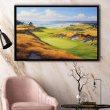 Bandon Dunes Golf Courses At Bandon Ore. U.S.A Painting Art, Framed Canvas Prints Wall Art Decor, Floating Frame