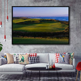 Bandon Dunes Golf Courses Hole 16, Bandon, Oregon, Golf Art Print, Framed Canvas Prints Wall Art Decor, Floating Frame