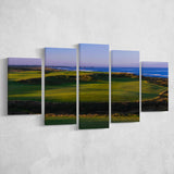 Bandon Dunes Golf Courses Hole 16, Bandon, Oregon, Golf Art Print, 5 Panels Canvas Prints Wall Art Decor