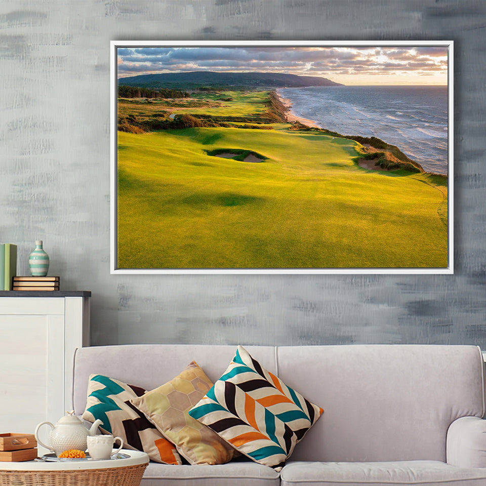 Bandon Dunes Golf Courses At Bandon, Ore, Usa 1, Golf Art Print, Framed Canvas Prints Wall Art Decor, Floating Frame