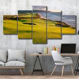 Bandon Dunes Golf Courses At Bandon, Ore, Usa 1, Golf Art Print, 5 Panels Canvas Prints Wall Art Decor