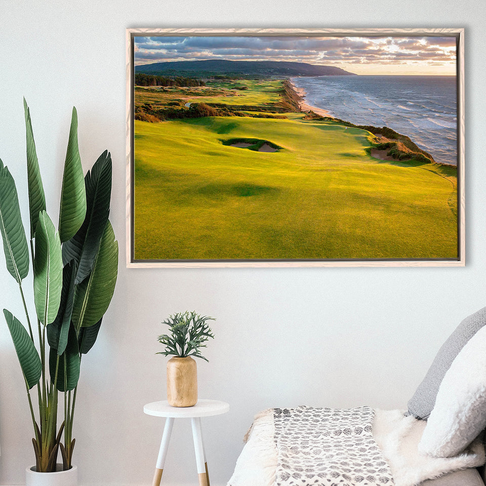 Bandon Dunes Golf Courses At Bandon, Ore, Usa 1, Golf Art Print, Framed Canvas Prints Wall Art Decor, Floating Frame