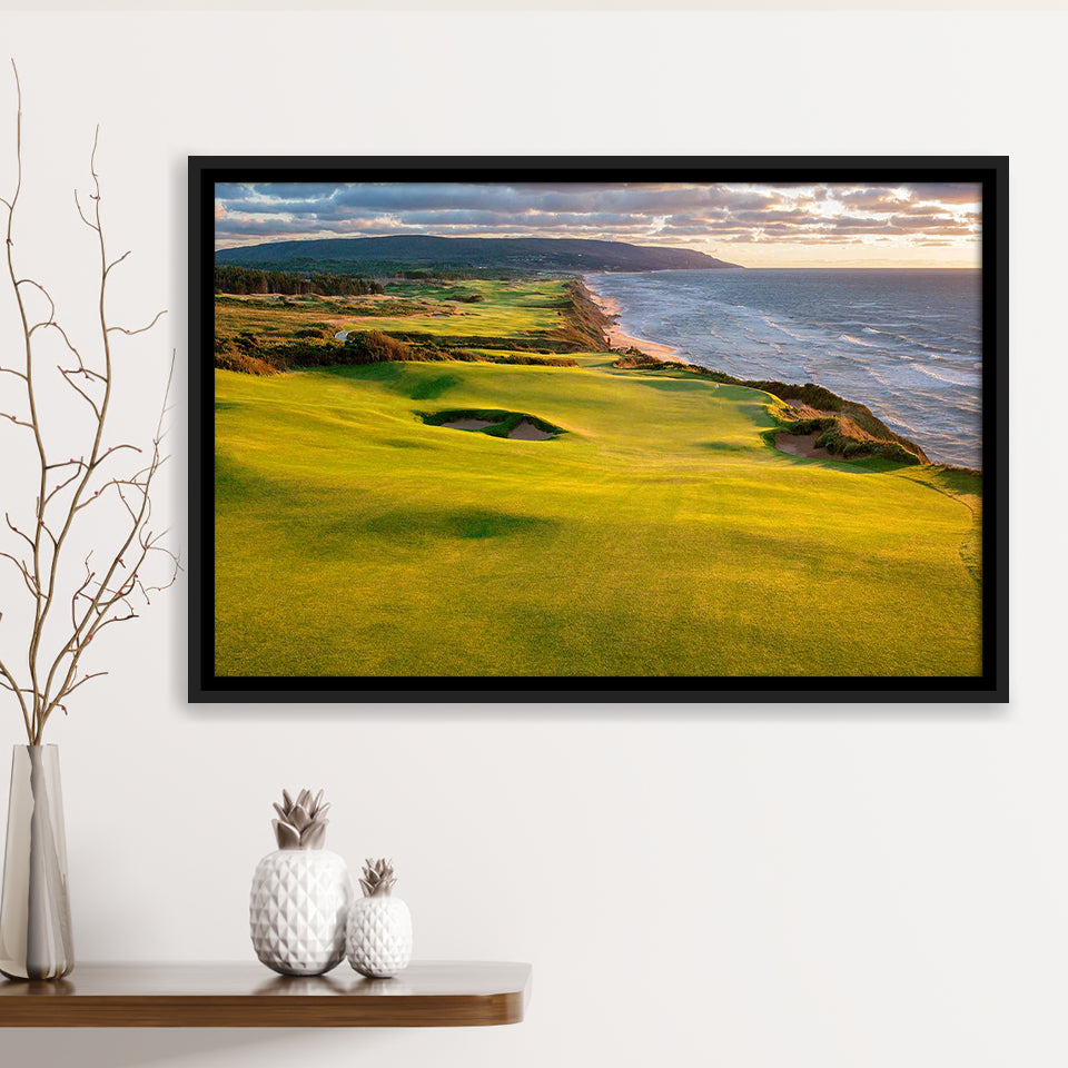 Bandon Dunes Golf Courses At Bandon, Ore, Usa 1, Golf Art Print, Framed Canvas Prints Wall Art Decor, Floating Frame