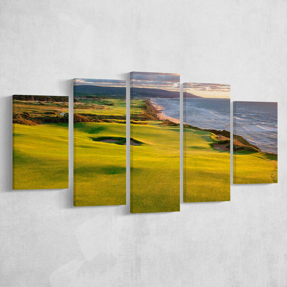 Bandon Dunes Golf Courses At Bandon, Ore, Usa 1, Golf Art Print, 5 Panels Canvas Prints Wall Art Decor