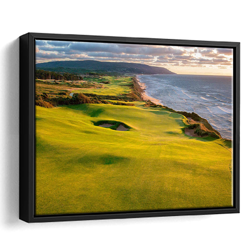 Bandon Dunes Golf Courses At Bandon, Ore, Usa 1, Golf Art Print, Framed Canvas Prints Wall Art Decor, Floating Frame