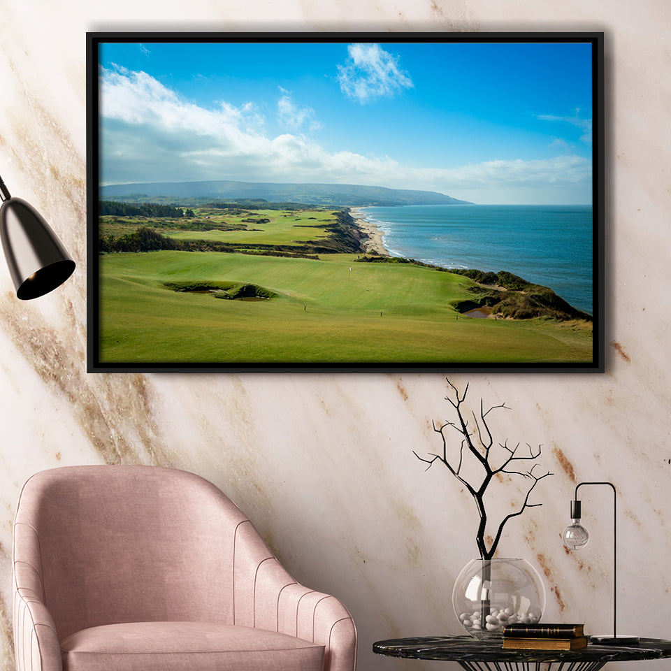 Bandon Dunes Golf Courses At Bandon, Ore, Usa 2, Golf Art Print, Framed Canvas Prints Wall Art Decor, Floating Frame