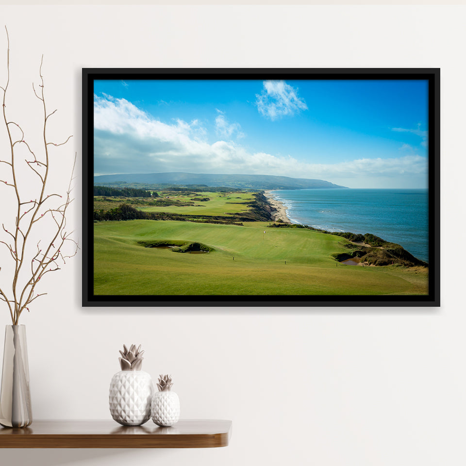 Bandon Dunes Golf Courses At Bandon, Ore, Usa 2, Golf Art Print, Framed Canvas Prints Wall Art Decor, Floating Frame
