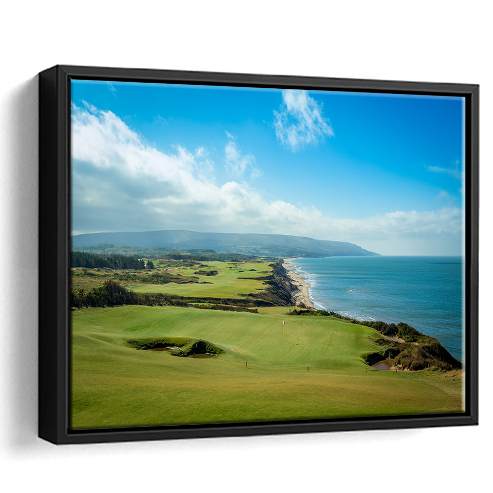 Bandon Dunes Golf Courses At Bandon, Ore, Usa 2, Golf Art Print, Framed Canvas Prints Wall Art Decor, Floating Frame