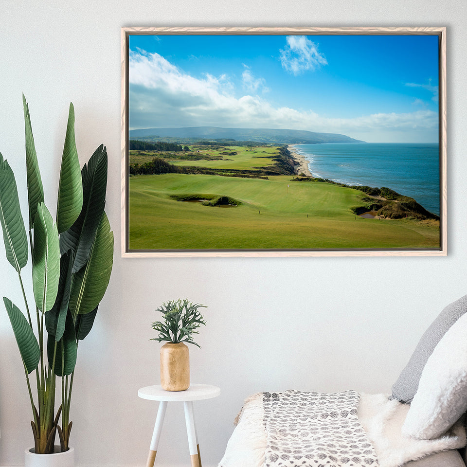 Bandon Dunes Golf Courses At Bandon, Ore, Usa 2, Golf Art Print, Framed Canvas Prints Wall Art Decor, Floating Frame