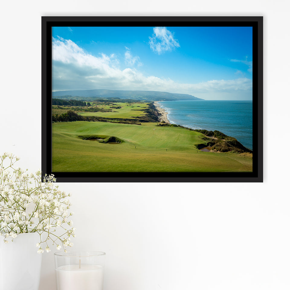 Bandon Dunes Golf Courses At Bandon, Ore, Usa 2, Golf Art Print, Framed Canvas Prints Wall Art Decor, Floating Frame