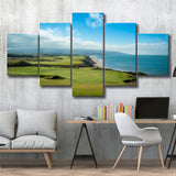 Bandon Dunes Golf Courses At Bandon, Ore, Usa 2, Golf Art Print, 5 Panels Canvas Prints Wall Art Decor