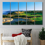 Bandon Dunes Hole 05, Bandon, Oregon, 5 Panels Extra Large Canvas Prints Wall Art Decor