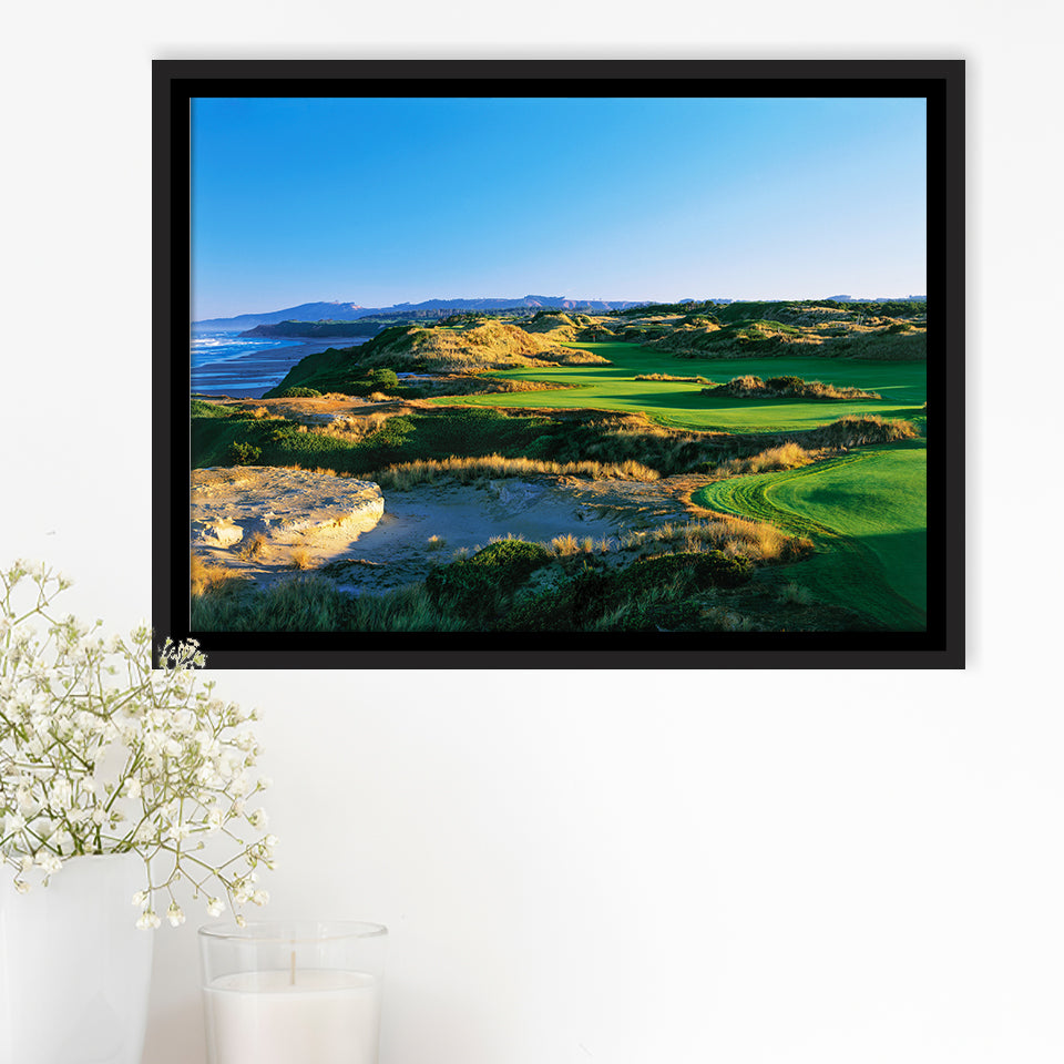 Bandon Dunes Hole 05, Bandon, Oregon, Golf Art Print, Framed Canvas Prints Wall Art Decor, Floating Frame